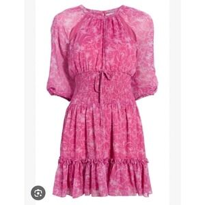 Likely Simone Dress Floral Print Tiered Ruffle Mini Dress Size 0 Women's